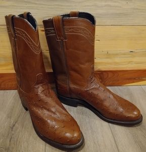 Justin Ostrich Boots, Size 7EE
